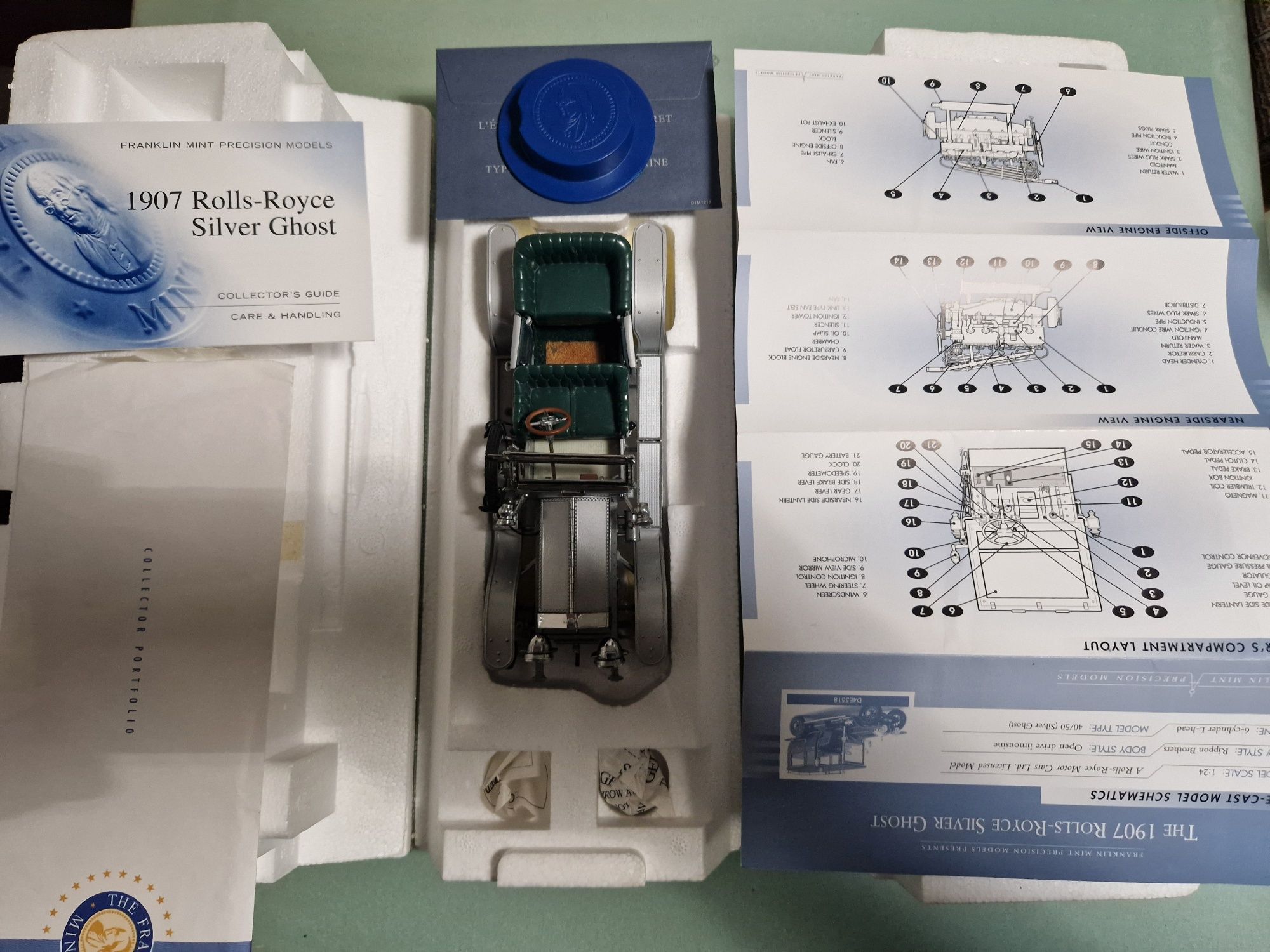 Franklin Mint Rolls Royce 1907 scara 1/24