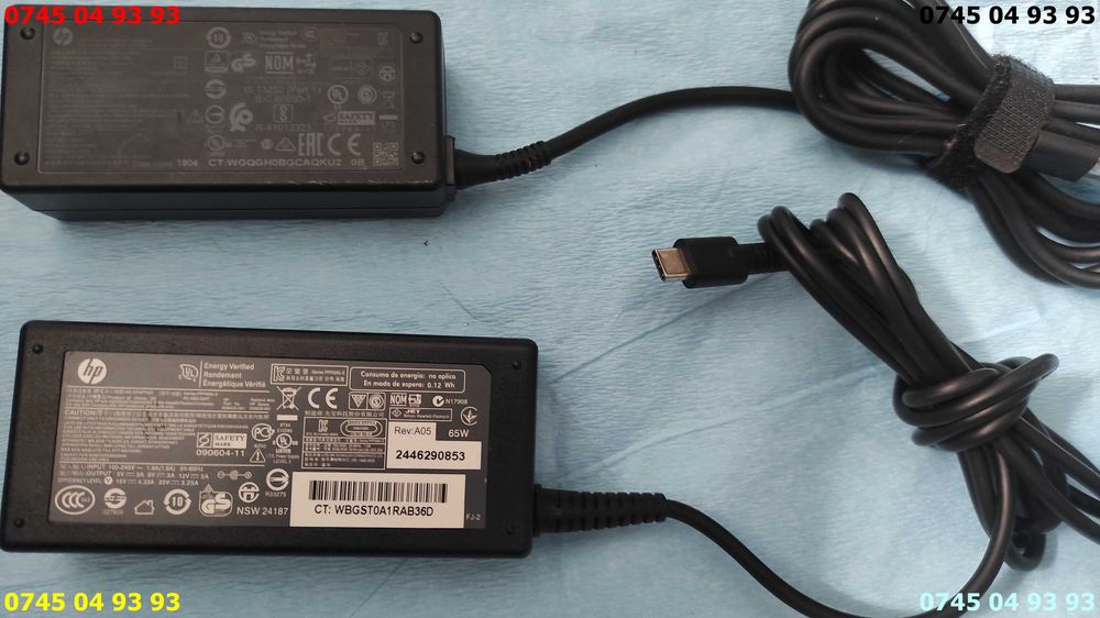incarcator alimentator original hp mufa tip C 65w