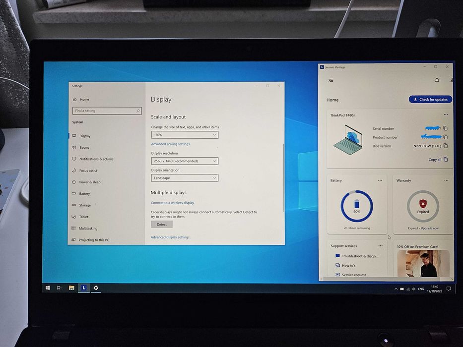Thinkpad T480s, WQHD, 24GB RAM