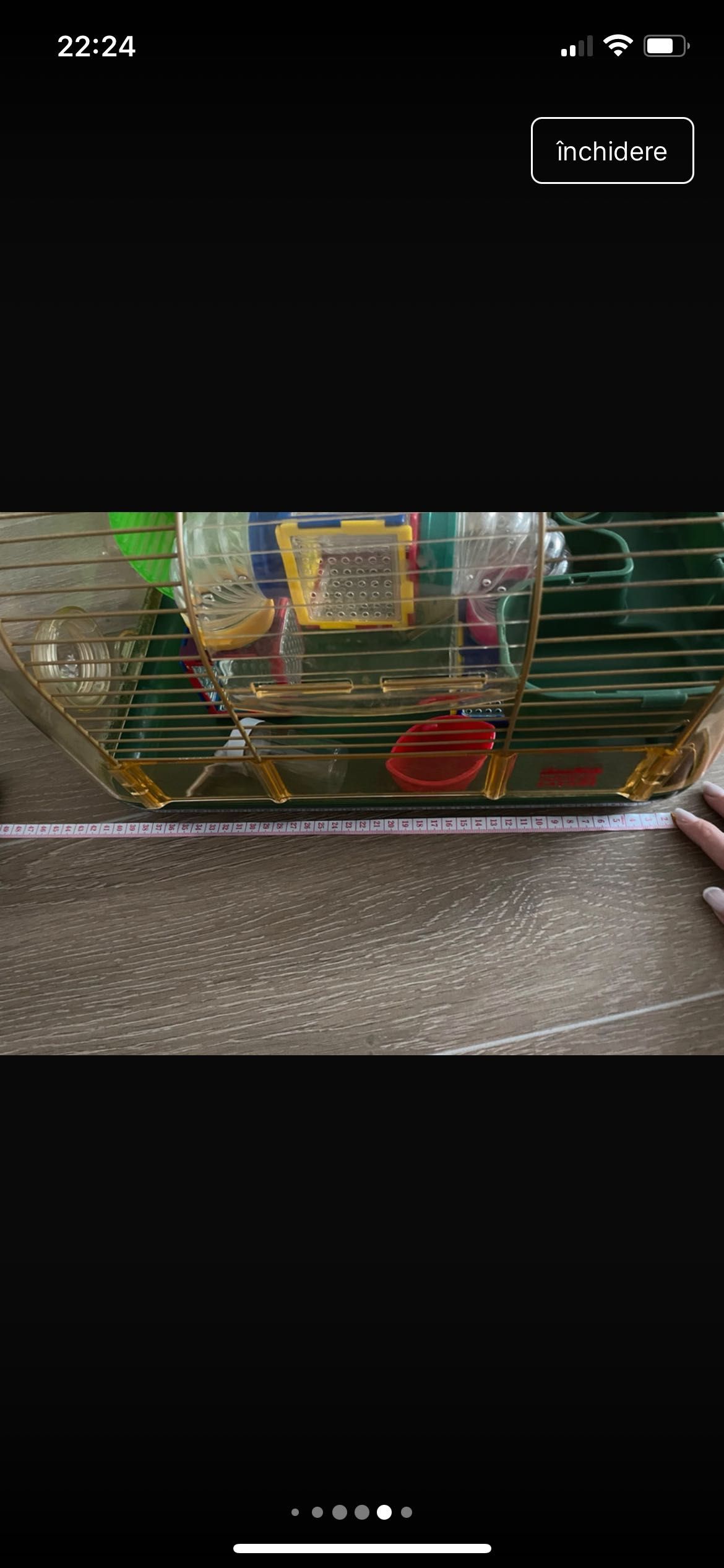 Cușcă pentru hamsteri+accesorii+bilă