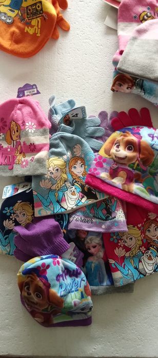 Оригинални зимни детски к-ти Disney Frozen и Paw Patrol–шапка+ръкавици