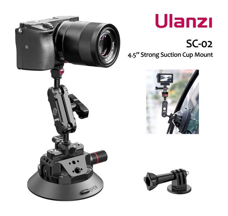 Ulanzi SC-02 — Вакуумное Крепление для Камер. Есть доставка