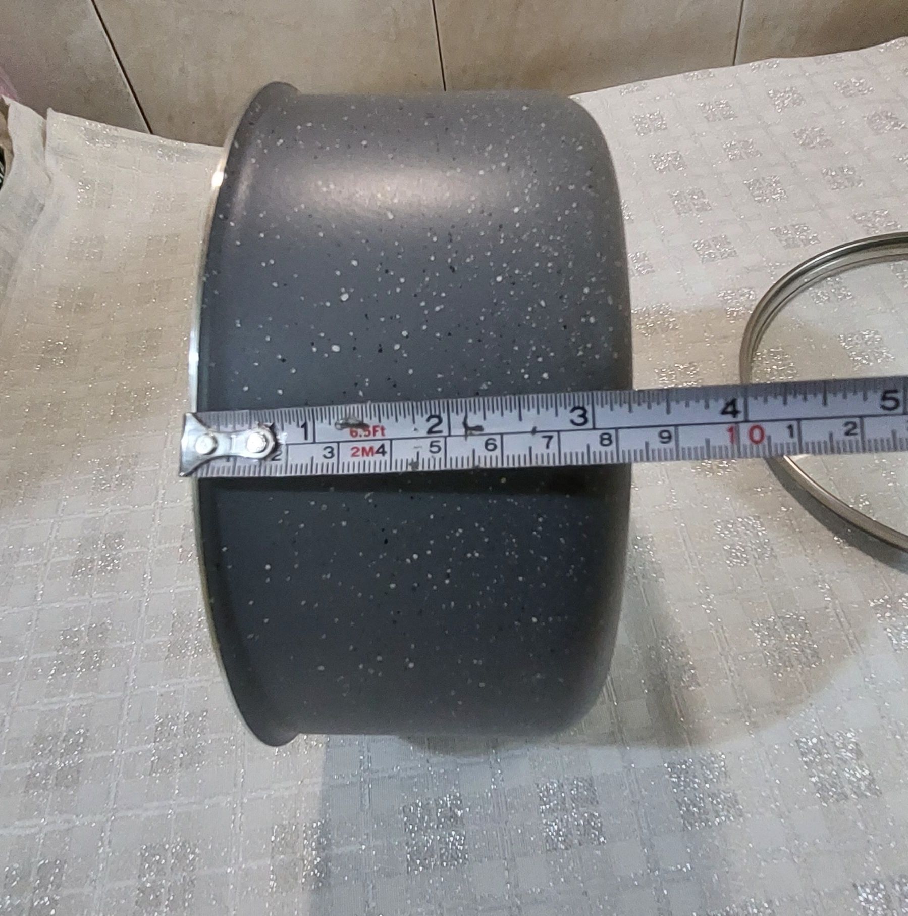 Нова Касерола с капак, 19mm, незалепващо покритие "Rosberg"