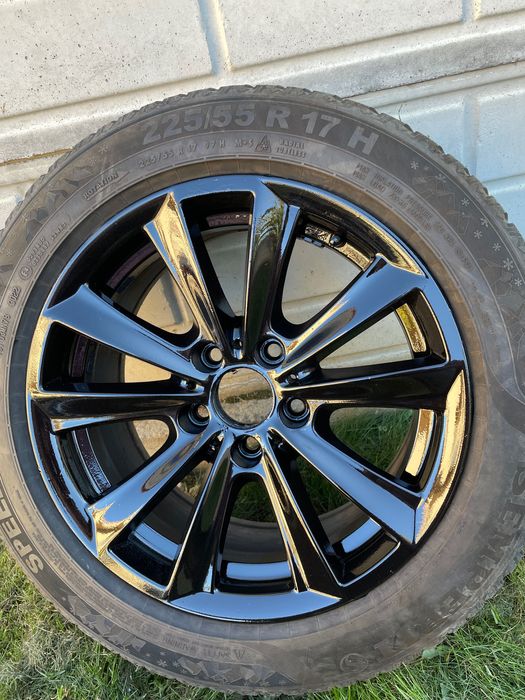 Jante originale BMW r17 5x120 cu cauciucuri de iarna
