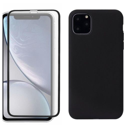 Husa Catifea Alcantara Case + Folie Sticla Iphone 11/12/13/14 PRO MAX