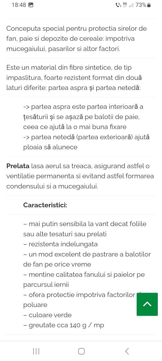 PRELATA BALOTI/Antimucegai/diferite dimensiuni/tratata UV!