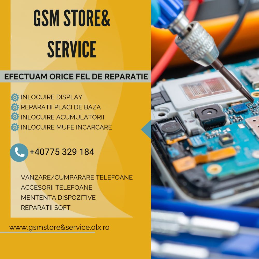 Inlocuire Dispaly Sticla Telefon Iphone Samsung  etc Gsm Store&Service
