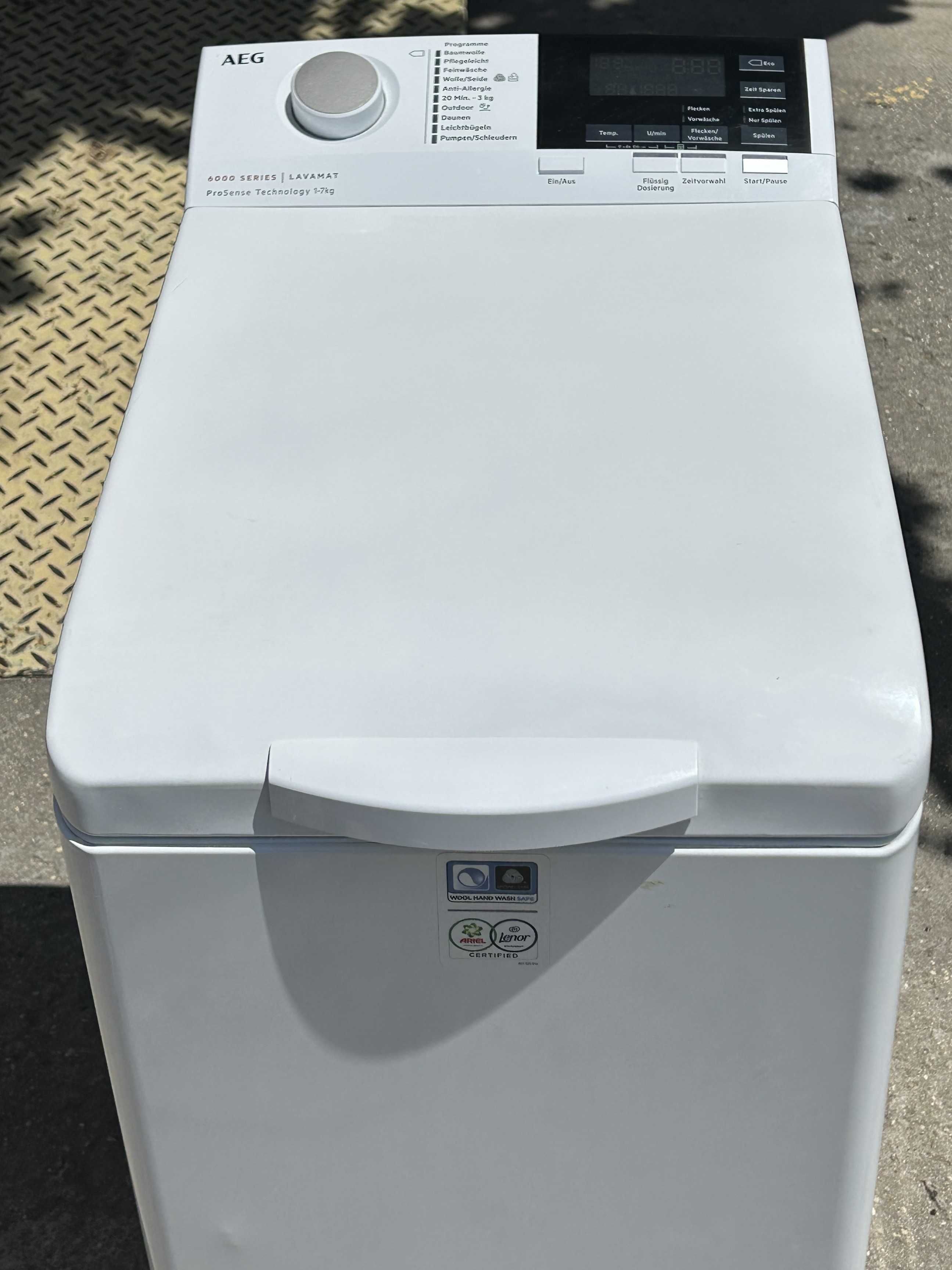 Пералня с горно зареждане AEG серия 6000 , 7 кг, 1300 об/мин