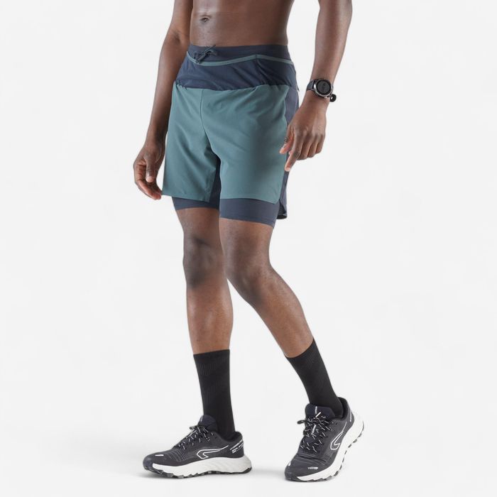 Șort 2în1 alergare montană - produs resigilat - (SecondHand) Decathlon