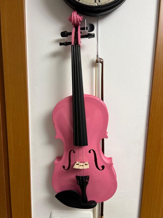 Vand vioara acustica roz 4/4