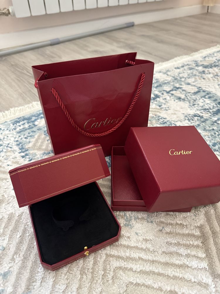 Cartier упаковка(пакет+коробка+чехол )