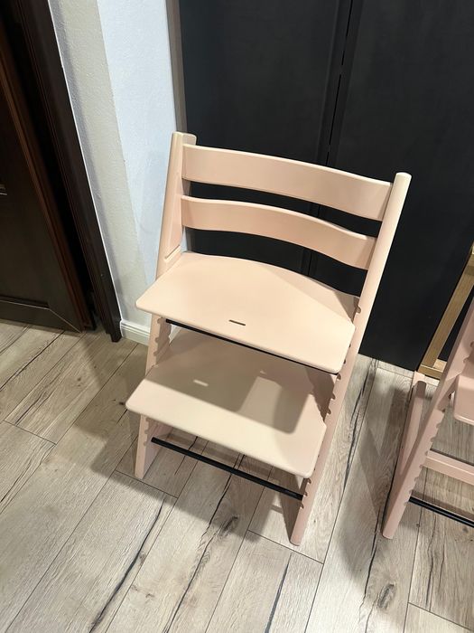 Scaun de masa pentru copii Stokke Tripp Trapp, lemn fag, serene pink