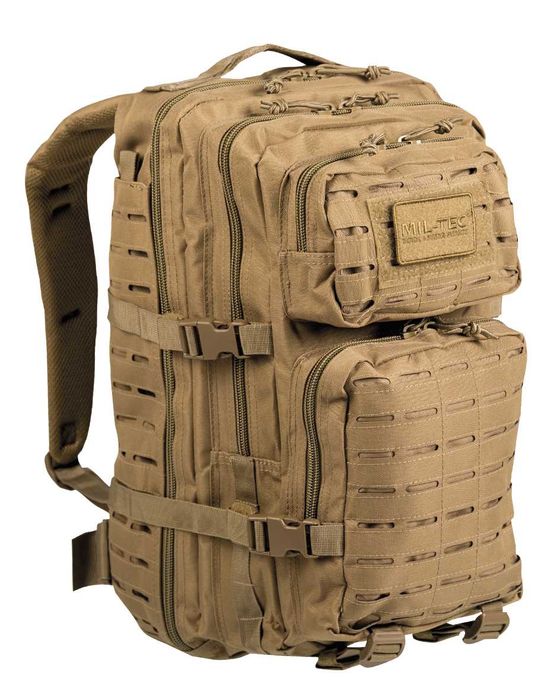 Rucsac Militar Mil-Tec Laser Cut 36L Coyote Ghiozdan Armata Camping