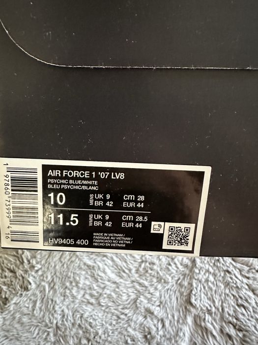 Nike Air force 1 psyhic blue 44 DS