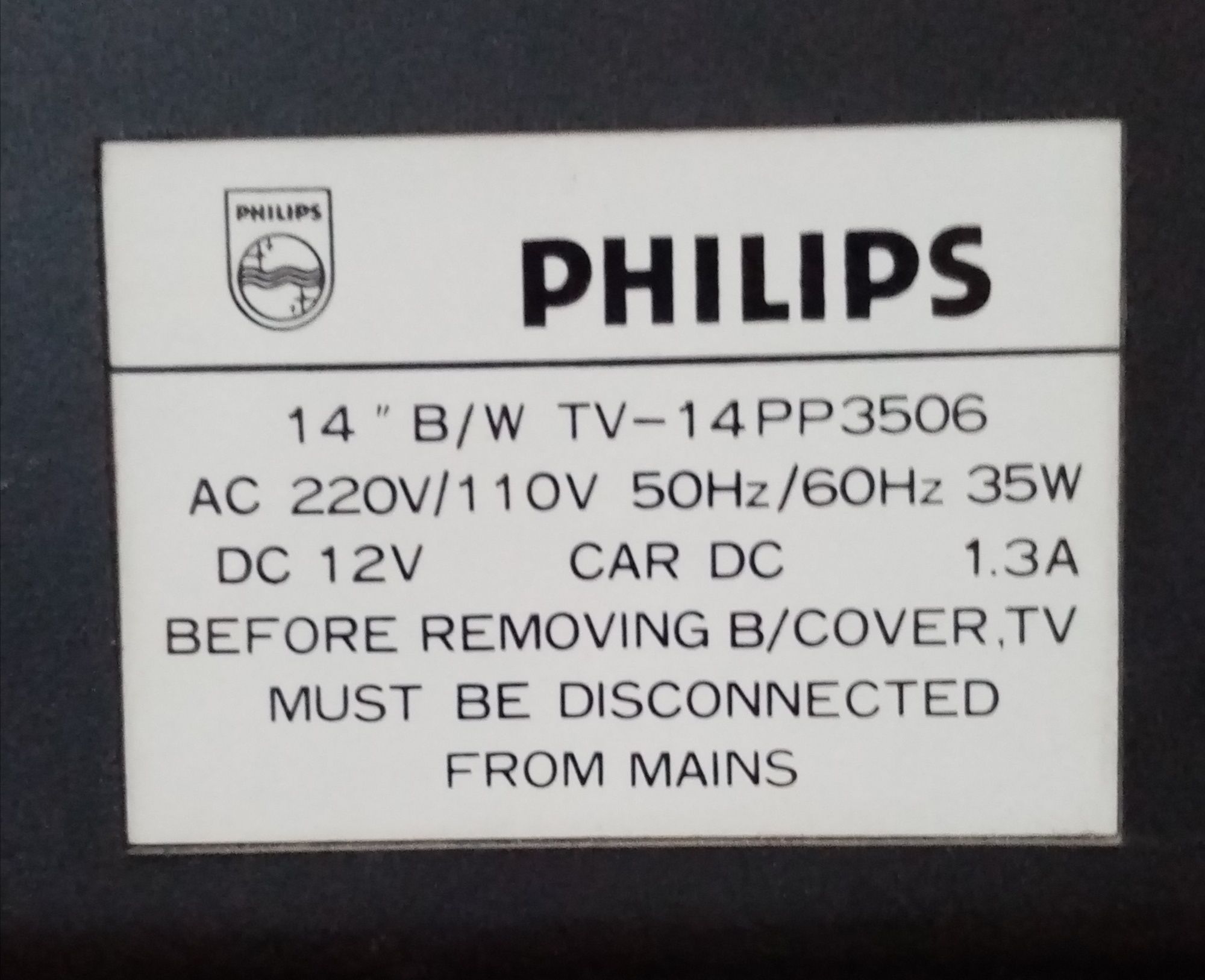 Срочна продам мини чёрный-белый телевизор PHILIPS