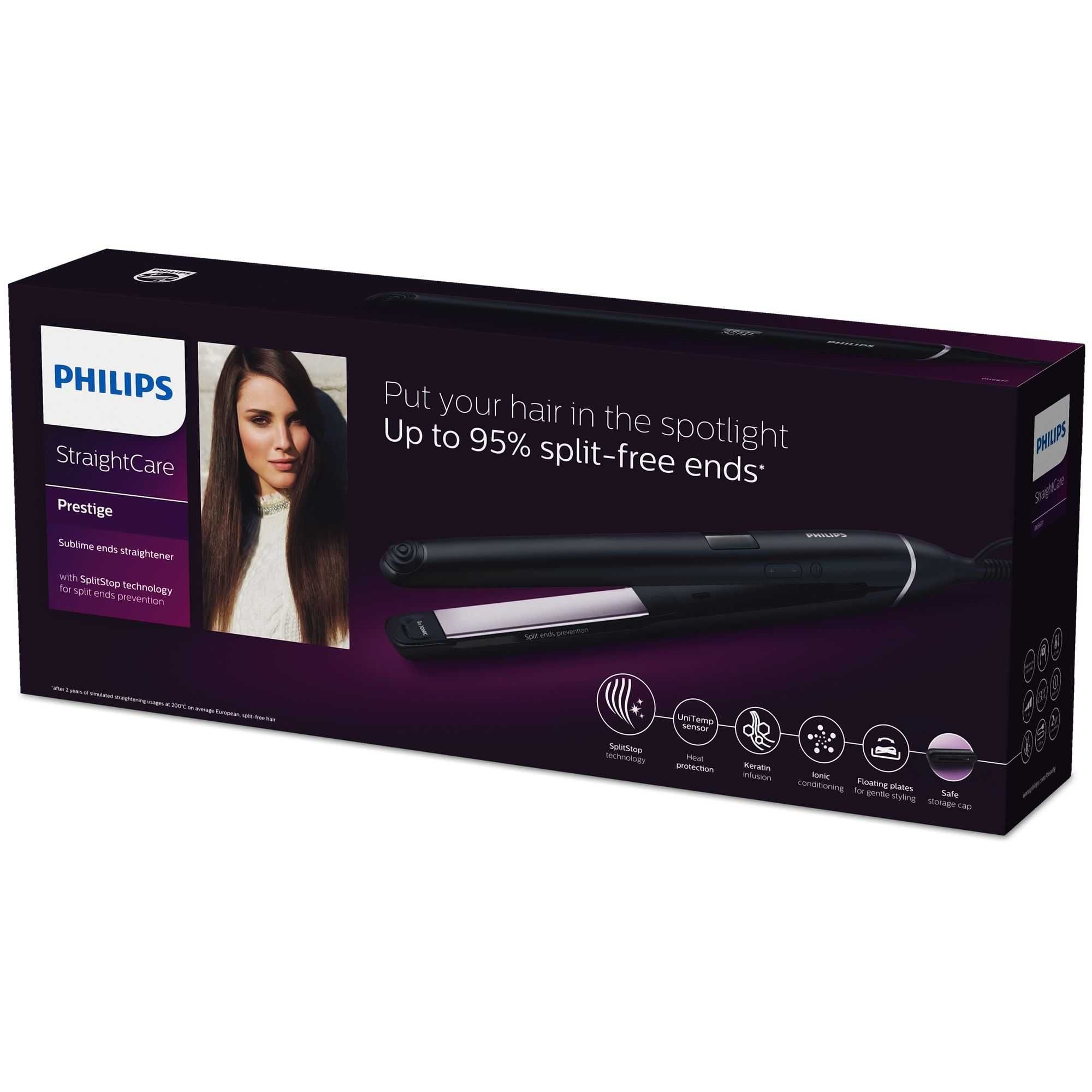 Преса за коса Philips Straight Care BHS677, 14 Нива темп., 230 градуса