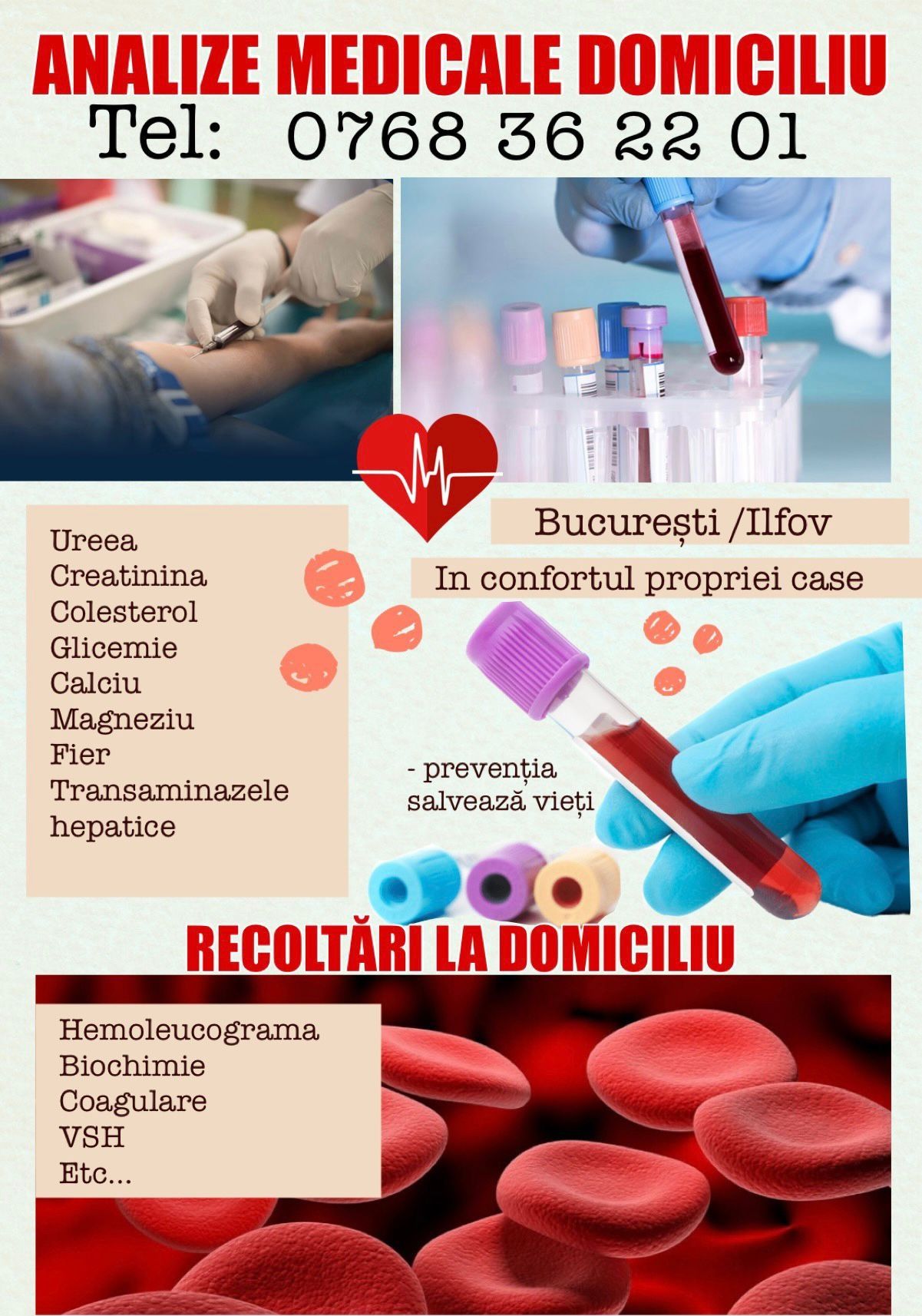 ASISTENT MEDICAL tratament la DOMICILIU: Perfuzie, Injectie, Fire etc