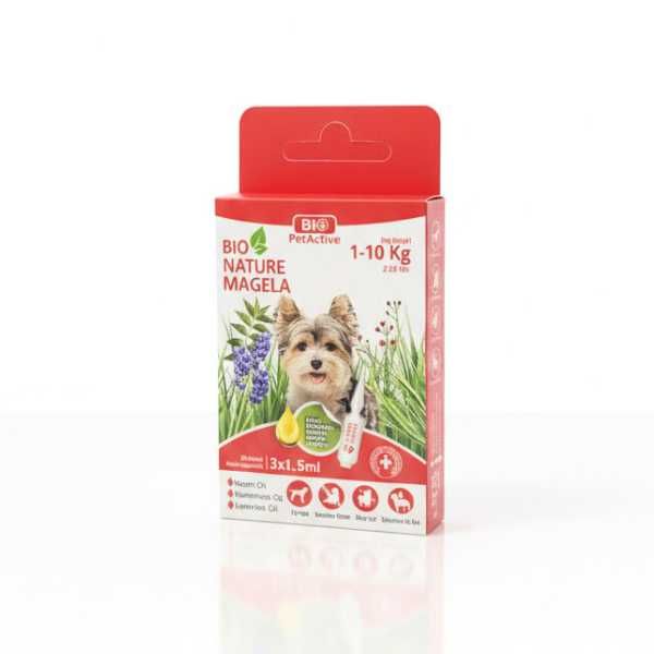 Натурална Грижа за Кожата за Кучета от 1 до 10кг-3x1.5ml-Bio PetActive