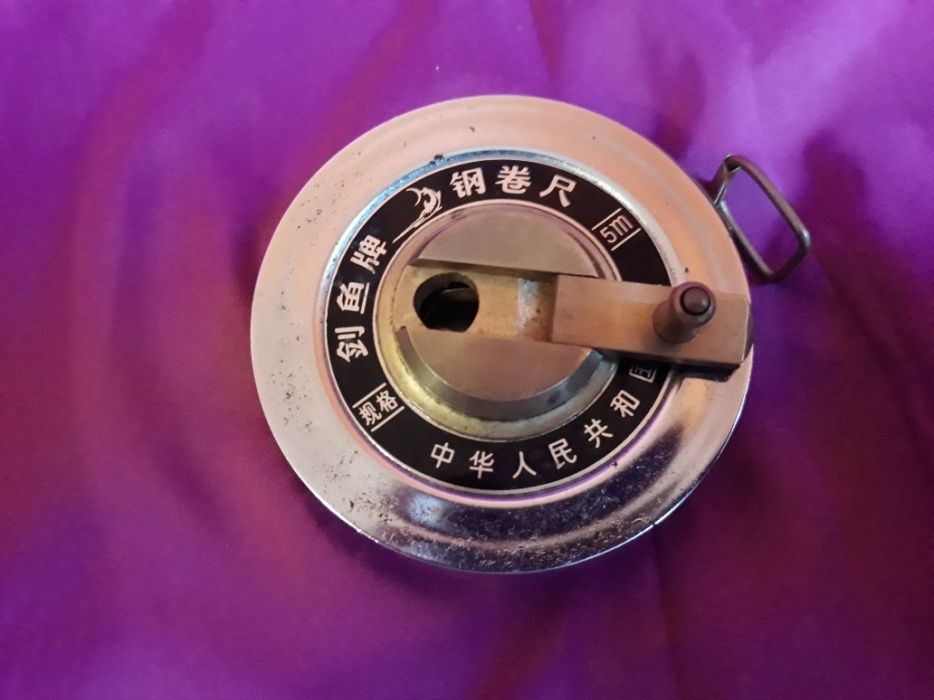 Vand ruleta chinezeasca veche din alama cu L de 5 m