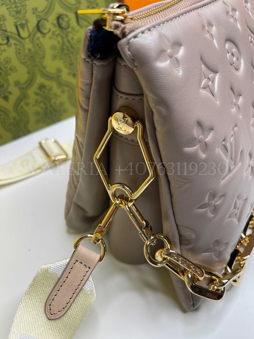 Geanta Louis Vuitton - Coussin Taupe interior albastru