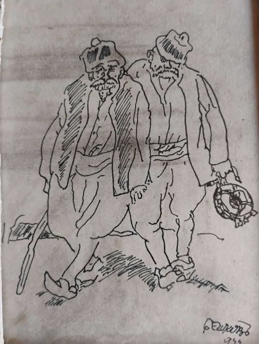 Стари майсторски карикатури . Лот .