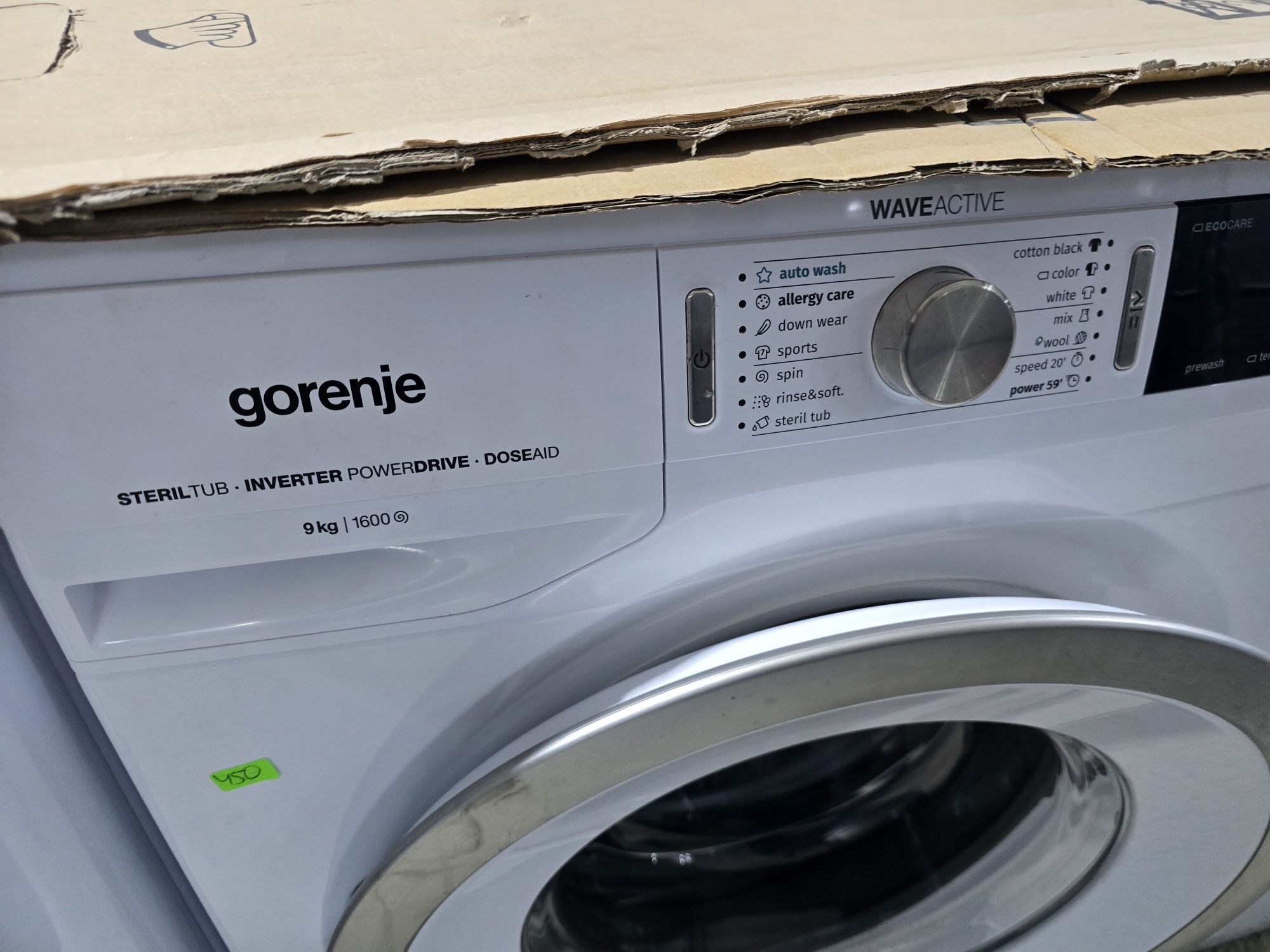 А+++ Инверторна пералня Горене/Gorenje 9 кг