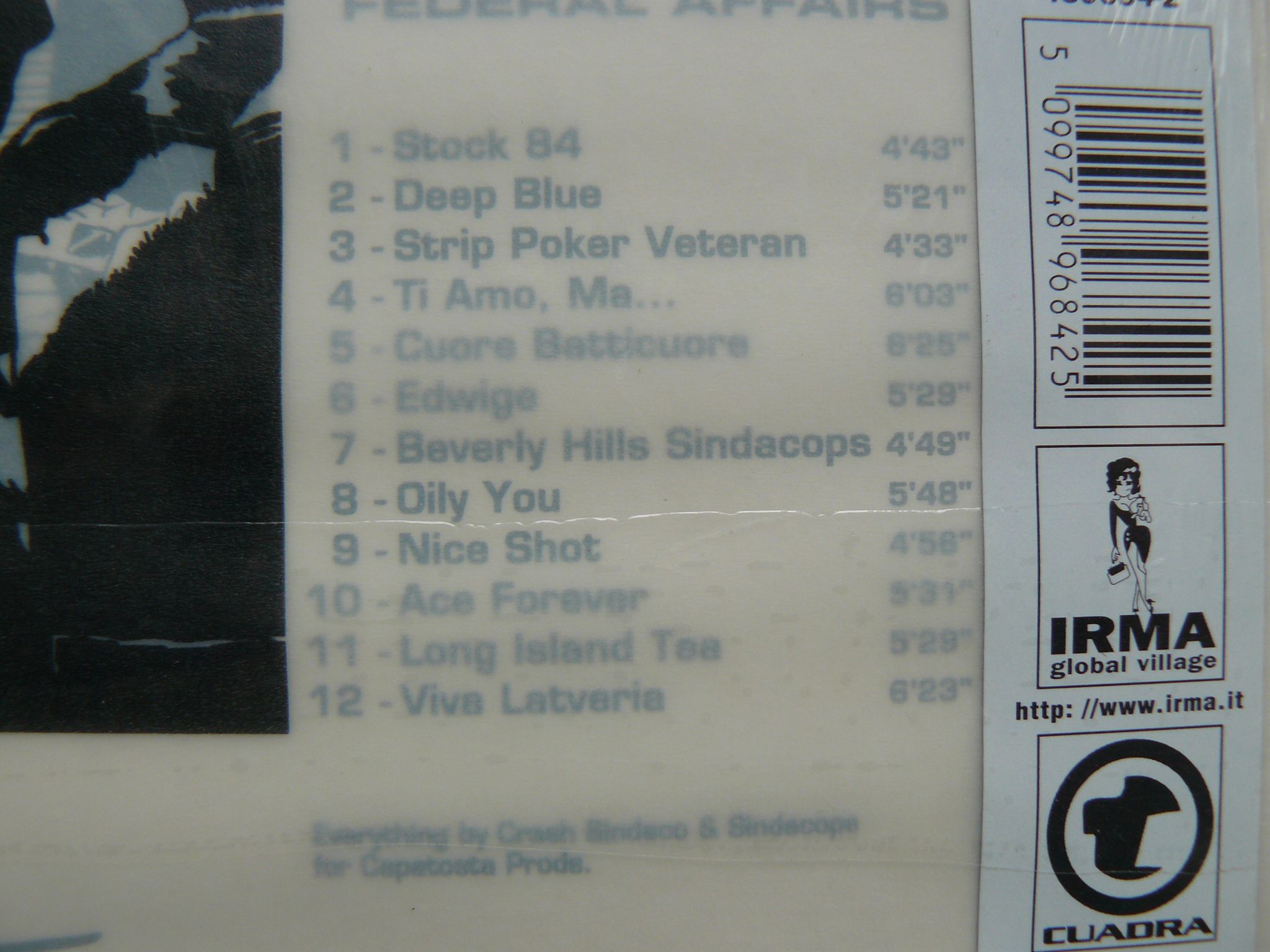 CD Album " SINDACOPS ‎– FEDERAL AFFAIRS " , Nou, Original, Sigilat.