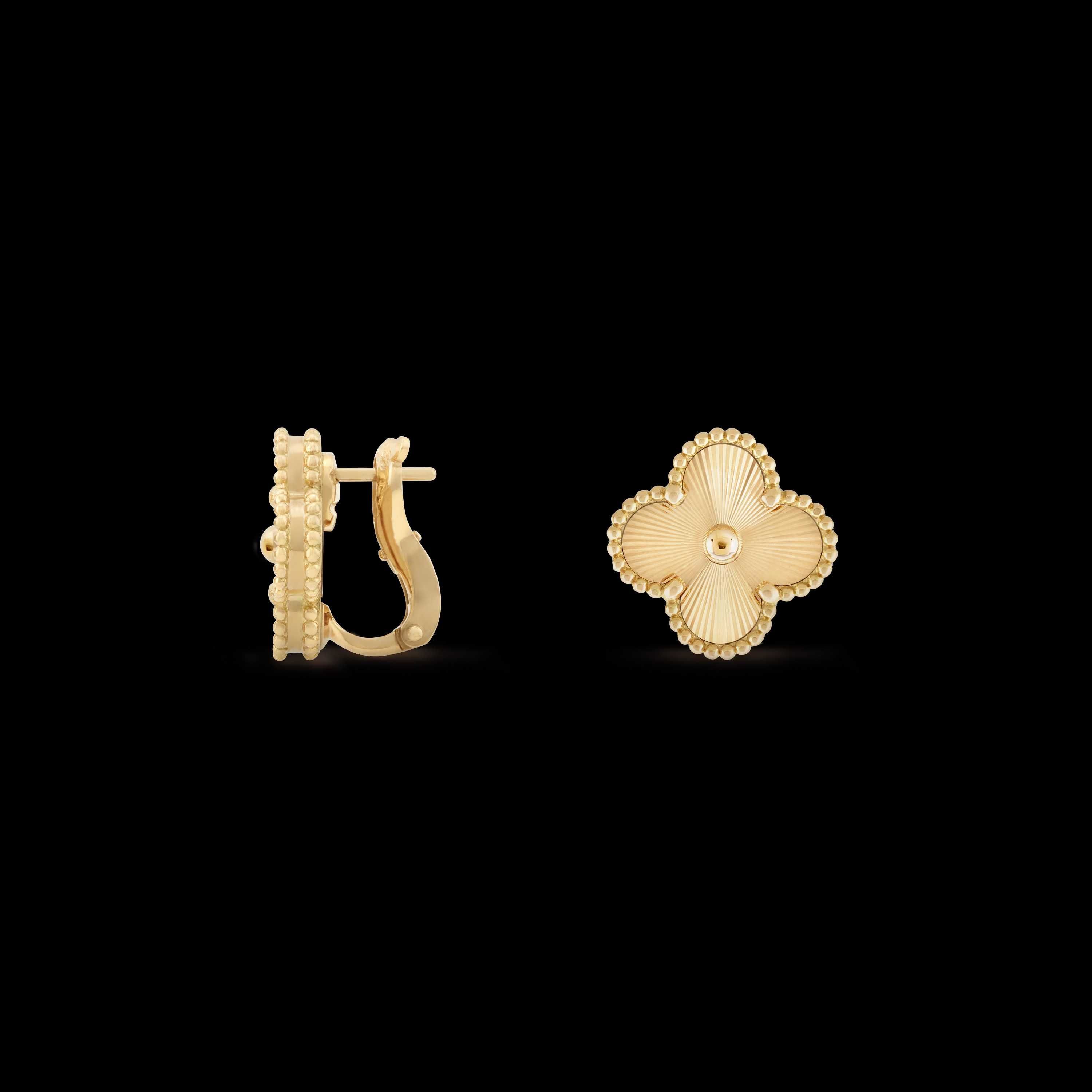 Van Cleef & Arpels VCA Gold Vintage Alhambra Clips Clover Дамски Обеци