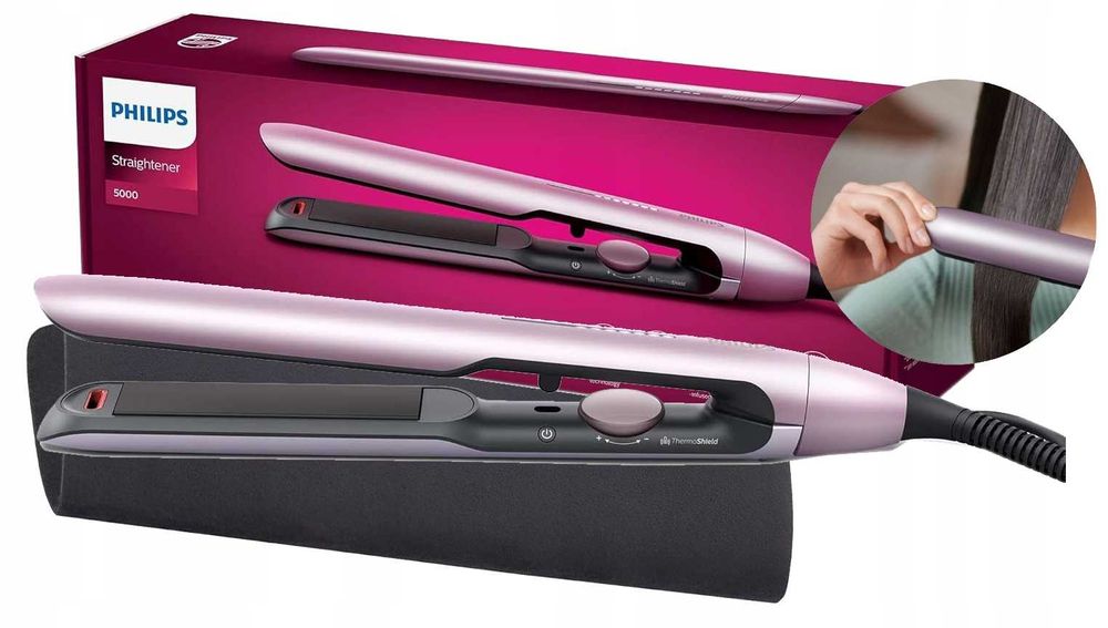 Преса за коса Philips BHS530, с йонизация, розов металик - НОВА !!