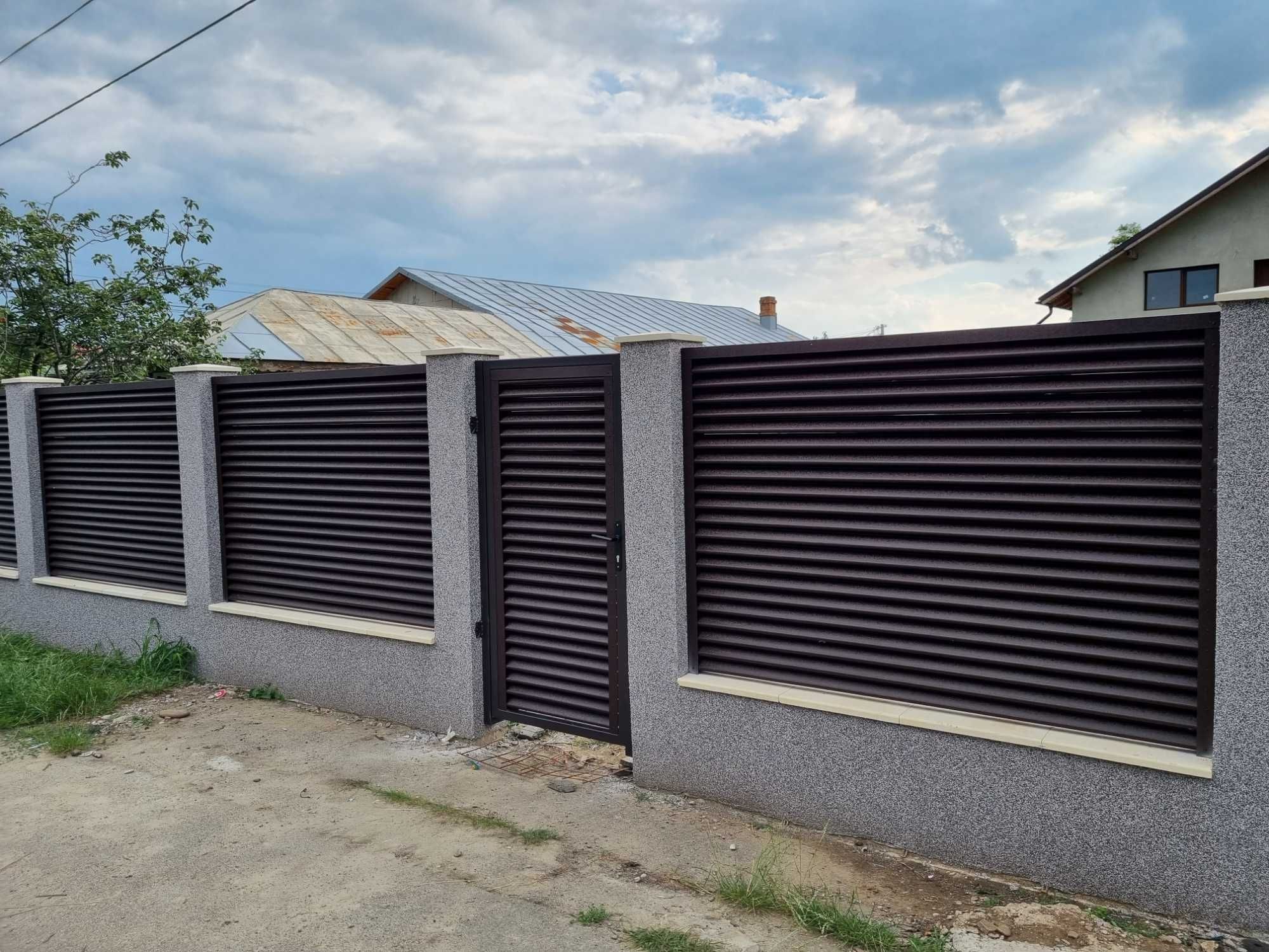 garduri si porti tip jaluzea fer forjat șipcă metalică plasă bordurat