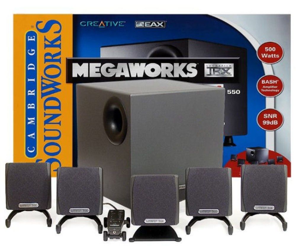 Boxe 5.1 gaming cambridge soundworks thx 550W plus placa sunet creativ
