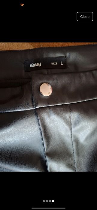 Pantaloni piele negri