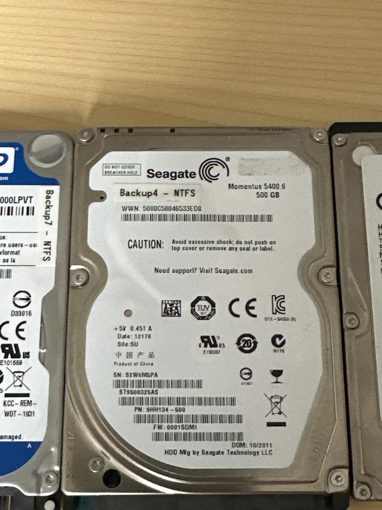 HDD 1TB, 500GB, 320GB 2.5inch si 3.5inch