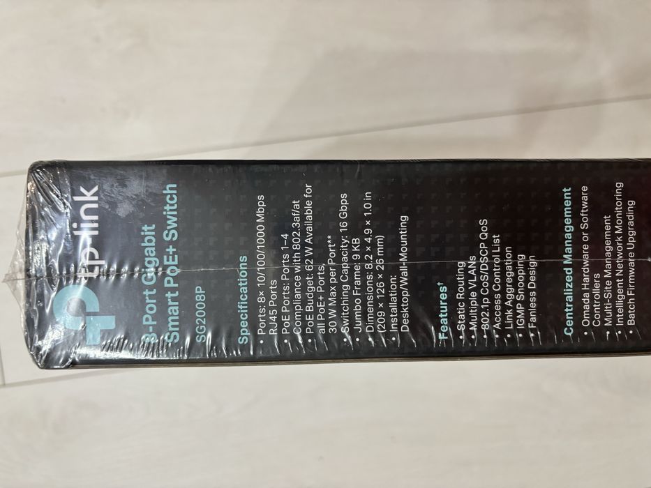 Switch 8 porturi Comutator tp-link SG2008P, 8x1000Mbps 4xPOE+