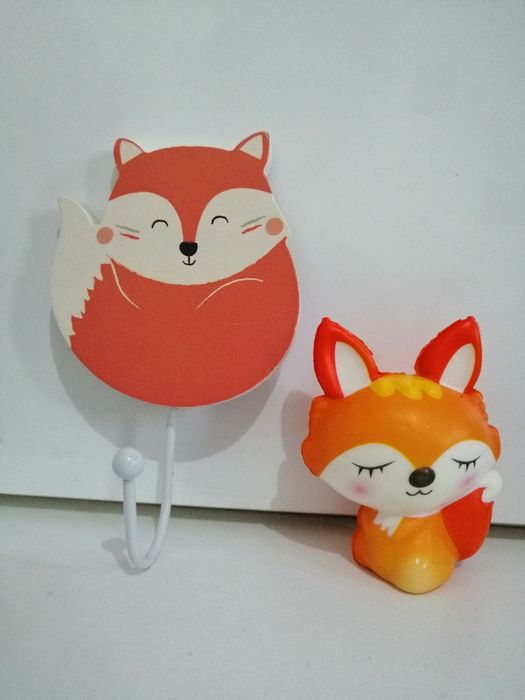 Ser cuier si jucarie squishy noi model vulpita