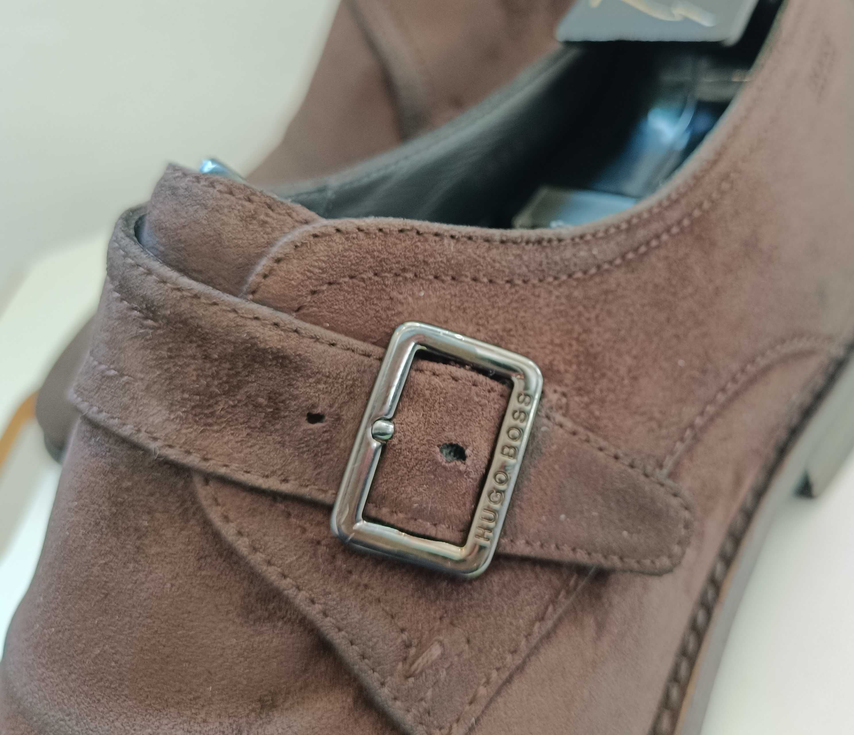 Pantofi monk 43 43.5 de lux Hugo Boss piele naturala moale