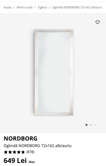 Oglinda cu rama neagra 72/162