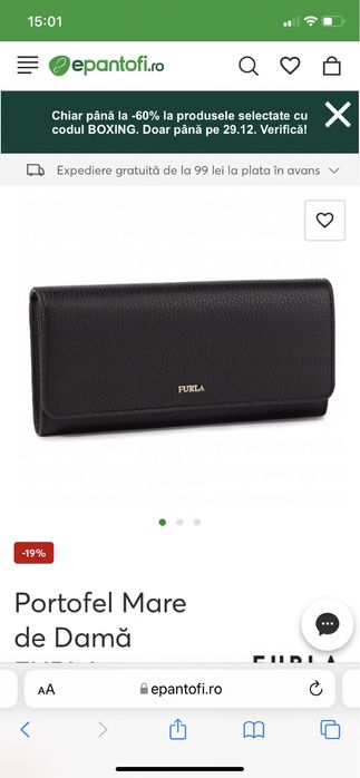 Portofel Dama Furla Negru Mare