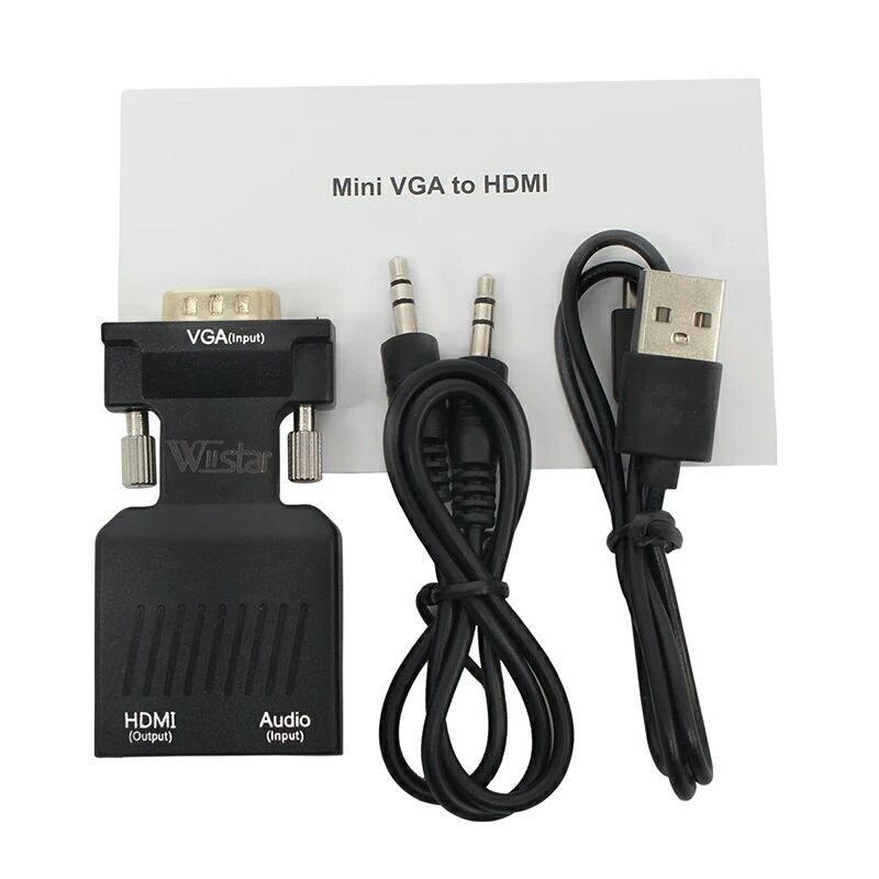 Переходник  конвертер VGA на HDMI ноутбук монитор проектор