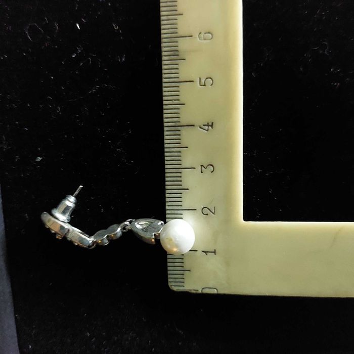 Комплект колие с обеци перли