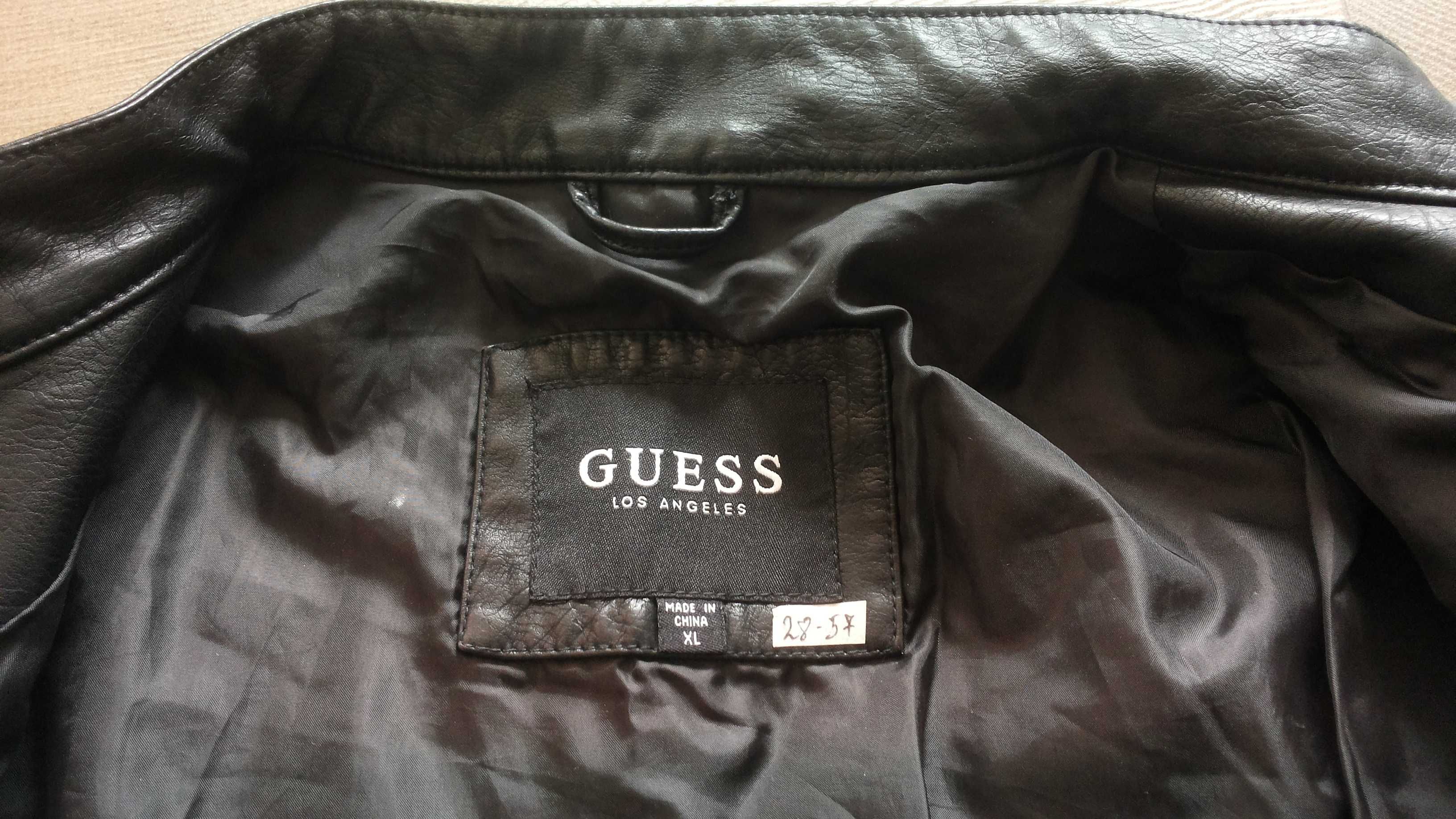 GUESS FAUX Leather Jacket размер XL мъжко яке 28-57