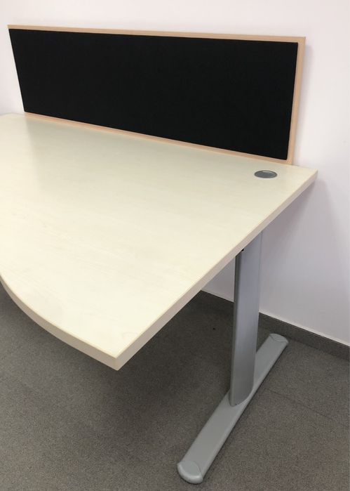71 Buc. Birou de Colț 160X100 cm; Masă de Lucru cu Structură Metalică