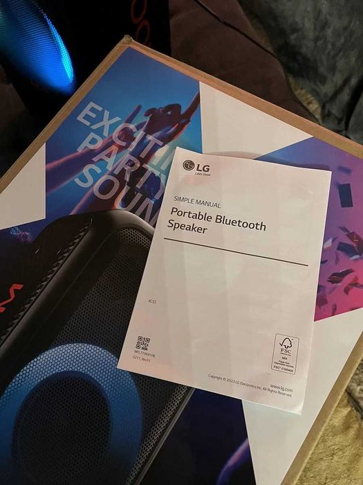 LG XL5S 200 вата, 12 ч. батерия, парти светлини, 24 м. БГ гаранция