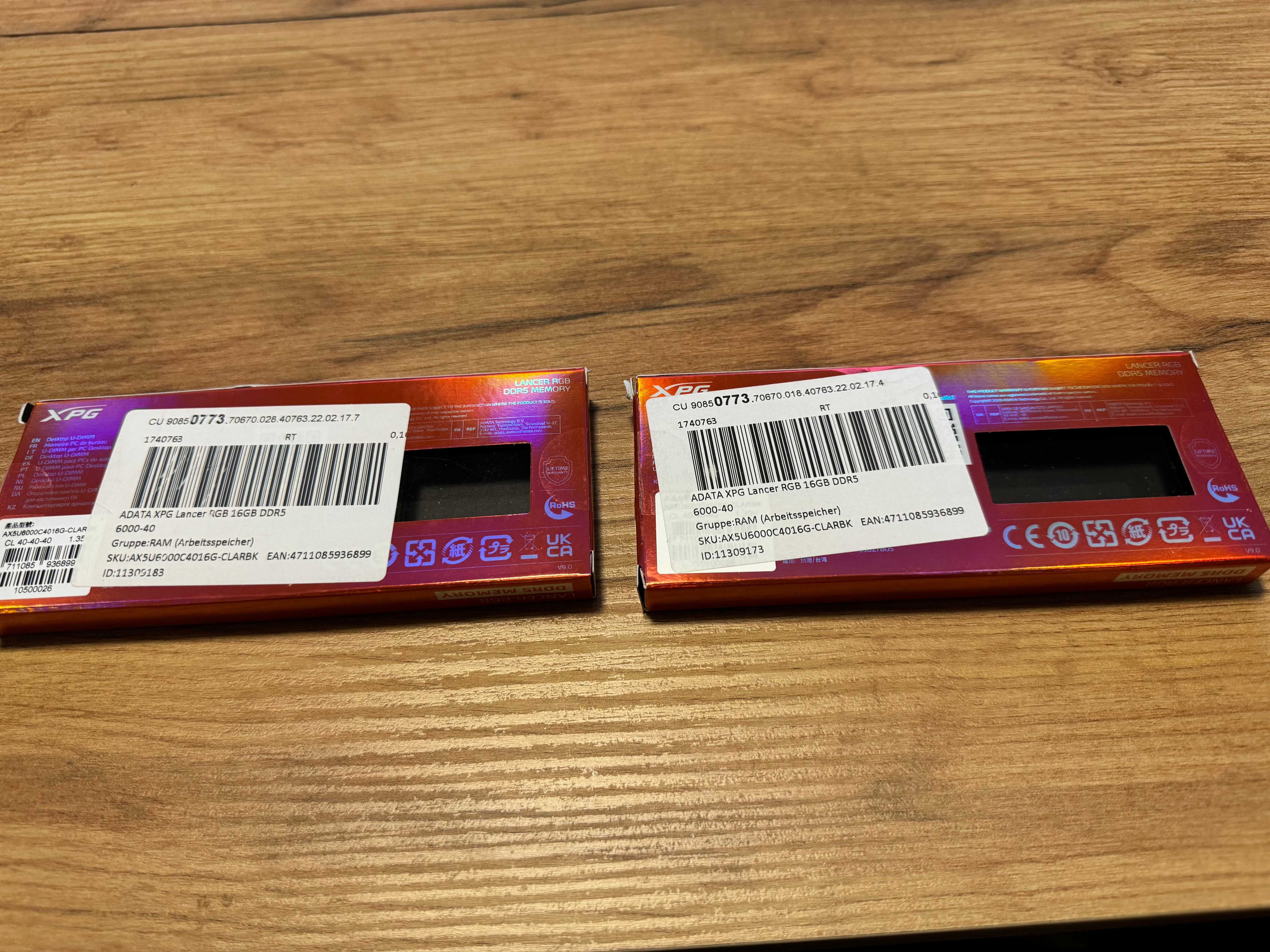 DDR5 A-DATA XPG kit, 2x16 RGB 6000 Mhz 40-40-40