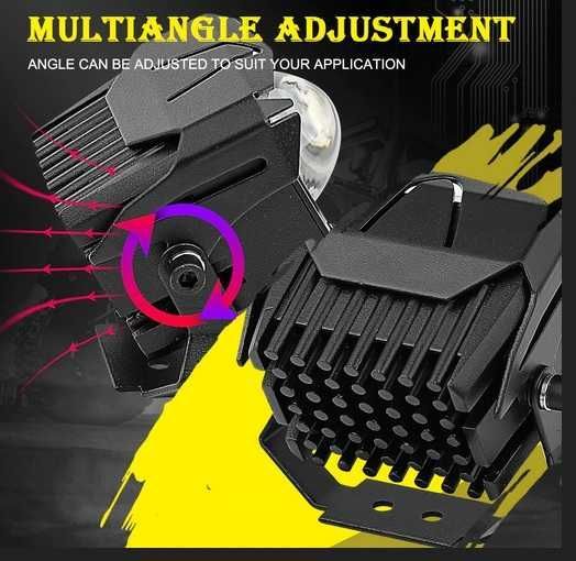 Комплект Халогени Прожектори LED BAR 2x30W-Лупи за мотор/Off Road 4х4