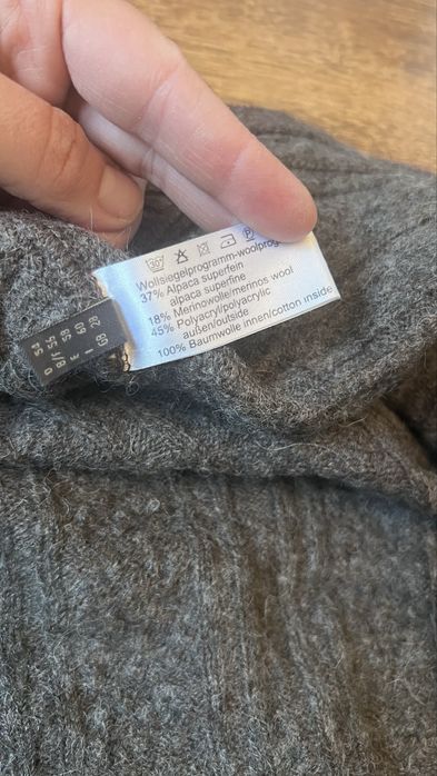 Pulover/ cardigan fermoar Matteo M. alpaca + merino, S/M,