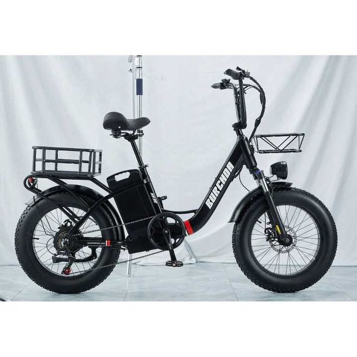 Сгъваем електрически велосипед BURCHDA KF 9 BLACK 1000 W 48 V 35 AH