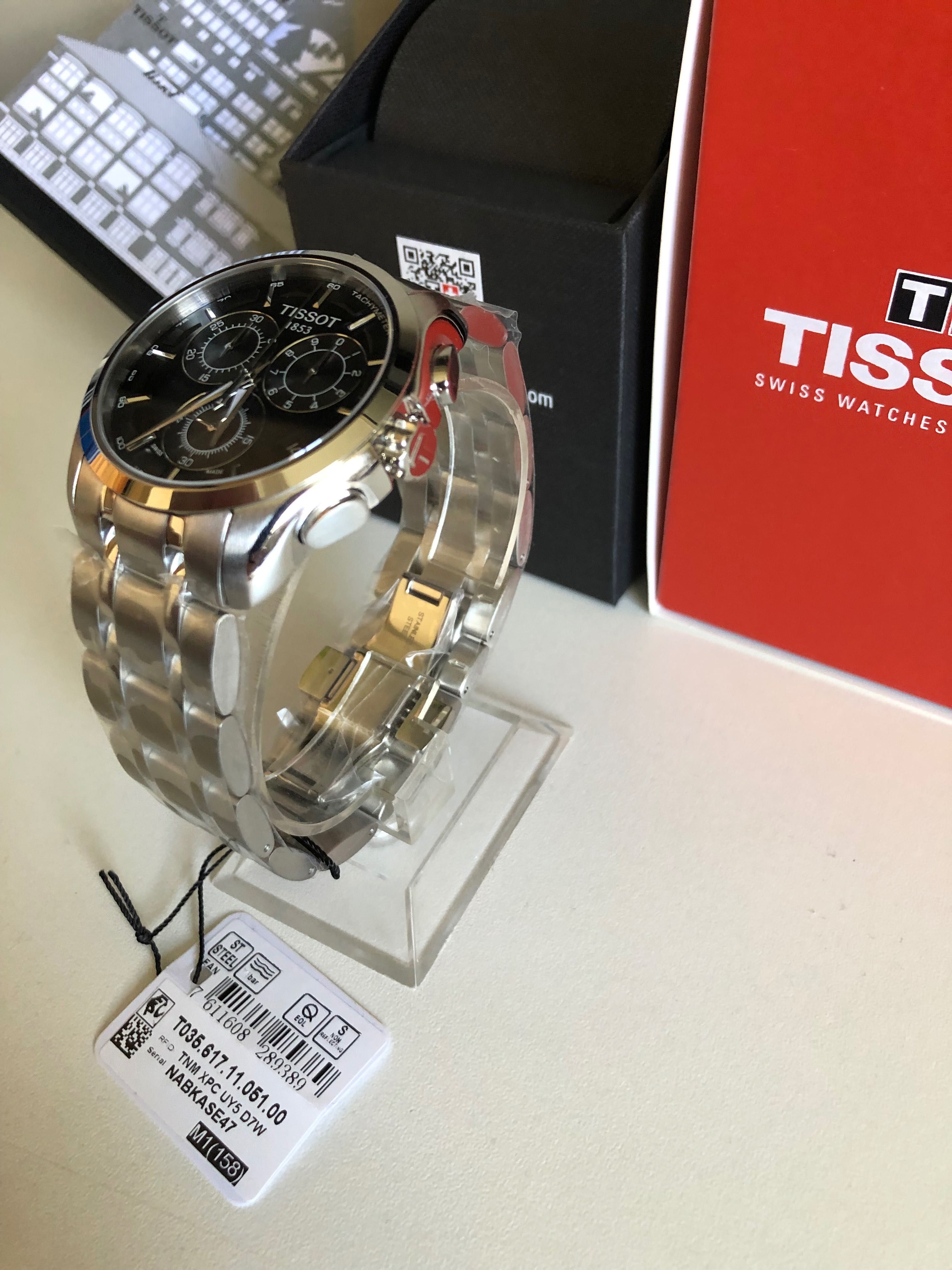 Ceas Tissot Couturier Chronograph, Bratara Metalica, Ceas Original