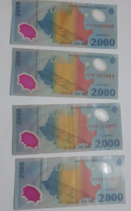 Vând bancnote 2000 lei ediție limitată 1999
