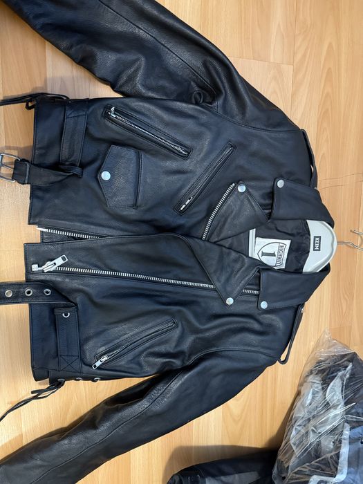 Geaca biker piele